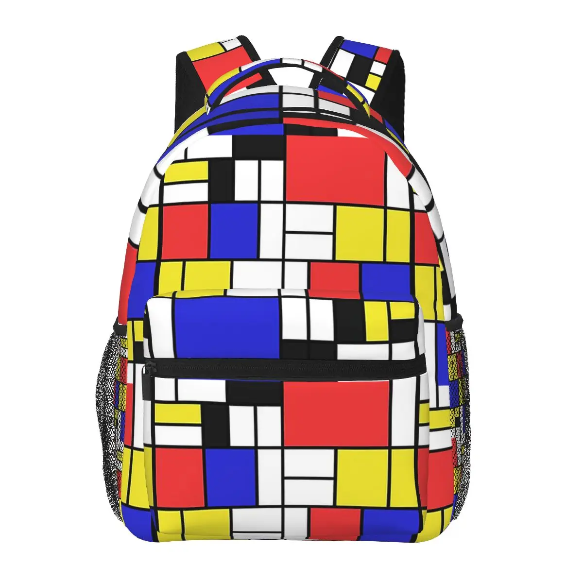 

Рюкзаки Piet Mondrian De Stijl для мальчиков и девочек, сумка для книг, детские школьные сумки, дорожный рюкзак с героями мультфильмов, сумка на плечо большой вместимости