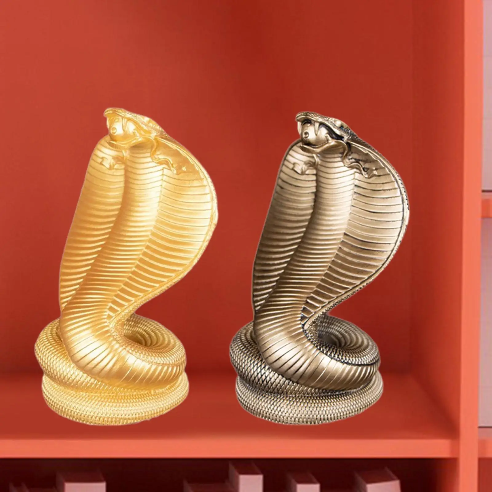 

Snake Statue Resin Multifunctional Tabletop Ornament for Cabinet Shelf Desk