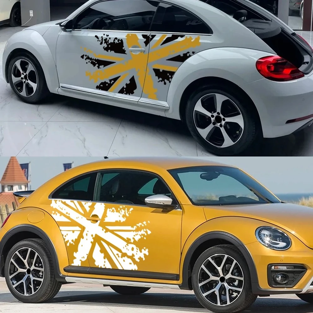 Car Sticker Union Jack Styling Vinyl Decal For Volkswagen VW Beetle Hatchback Cabriolet A5 Car Body Decoration Decal Accessories - view 3