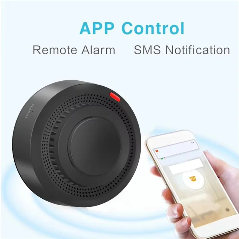 A73E-Tuya Wifi Smart Smoke Sensor 6 Pack 80Db On-Site Alarm For Alexa& Google Home Via Smartlife APP Control Assistant