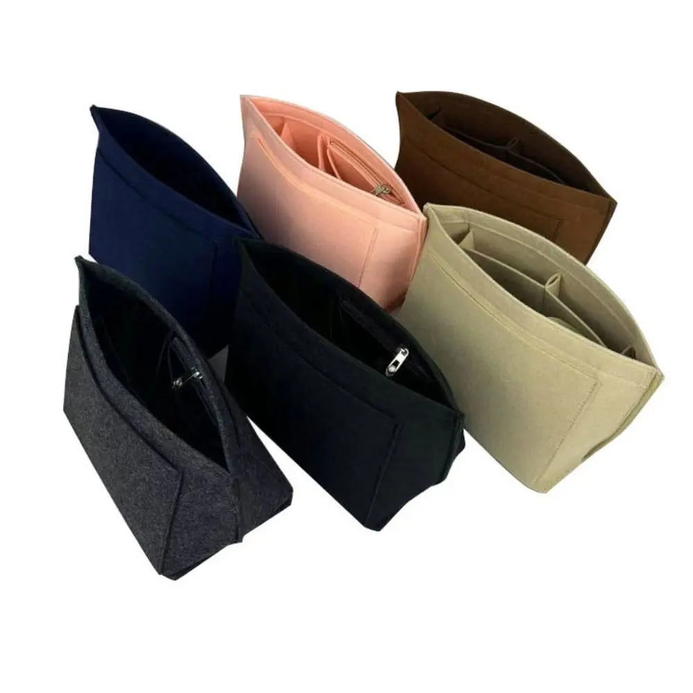 Multifunctional Felt Handbag Insert Bag Large Capacity Bag Support Internal Bag Multi-Pocket Portable Purse Liner