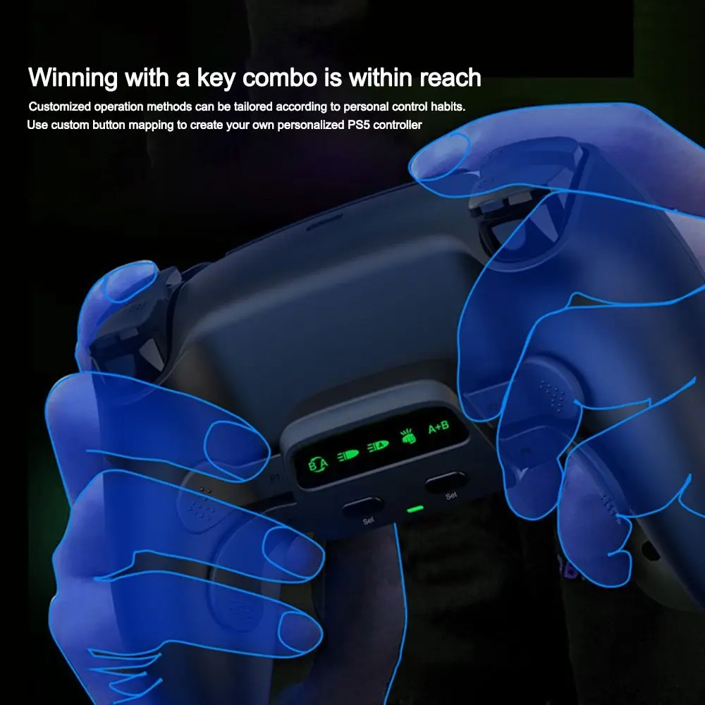 Professional Gaming Gamepad Back Paddles DIY Multi-function Backplate Remap Kit Programmable Game Controller Adapter for PS5