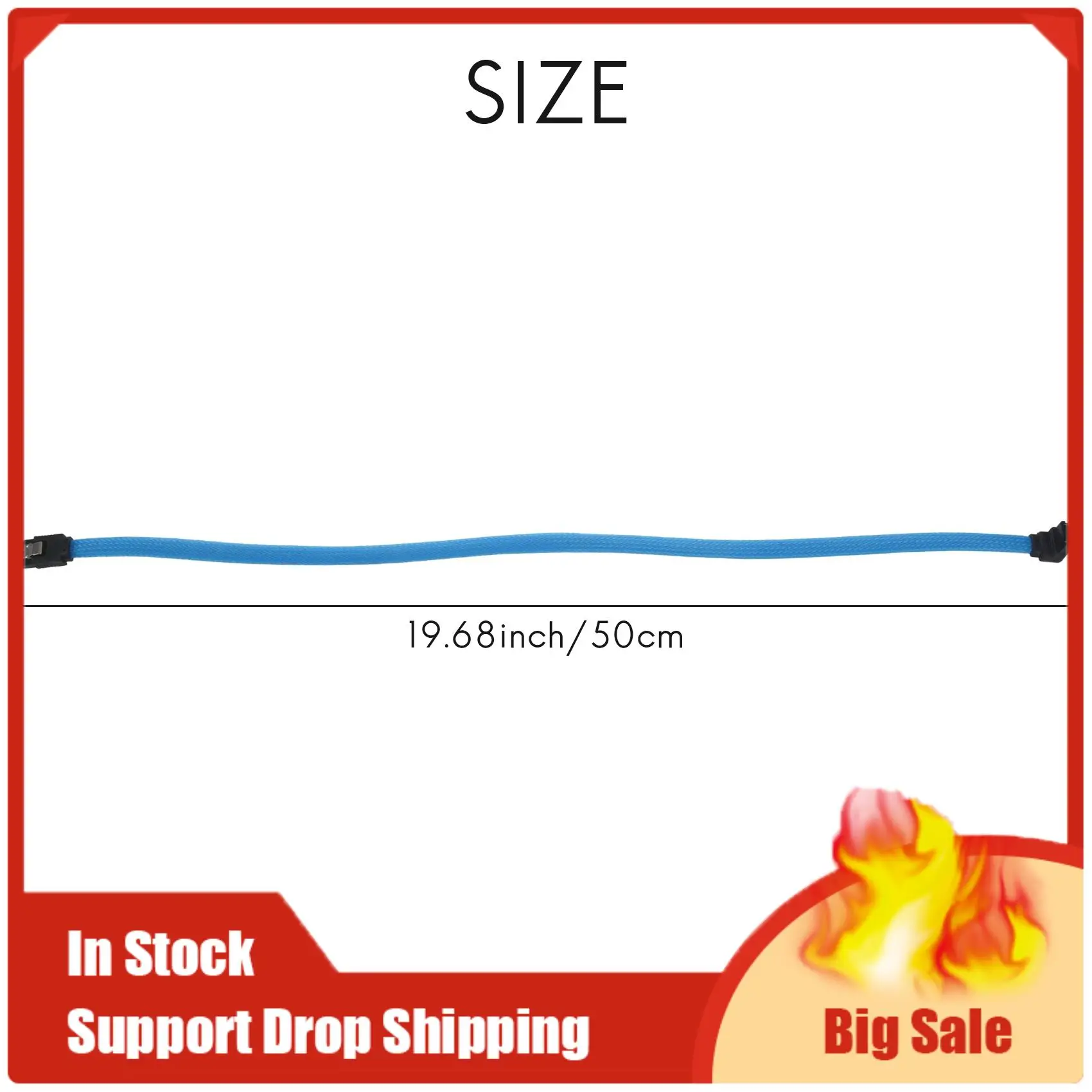 Лучшие предложения 50 см SATA 3.0 III SATA3 7-контактный кабель для передачи данных 6 Гбит/с SSD Кабели для передачи данных жесткого диска с нейлоновым рукавом Премиум-версия