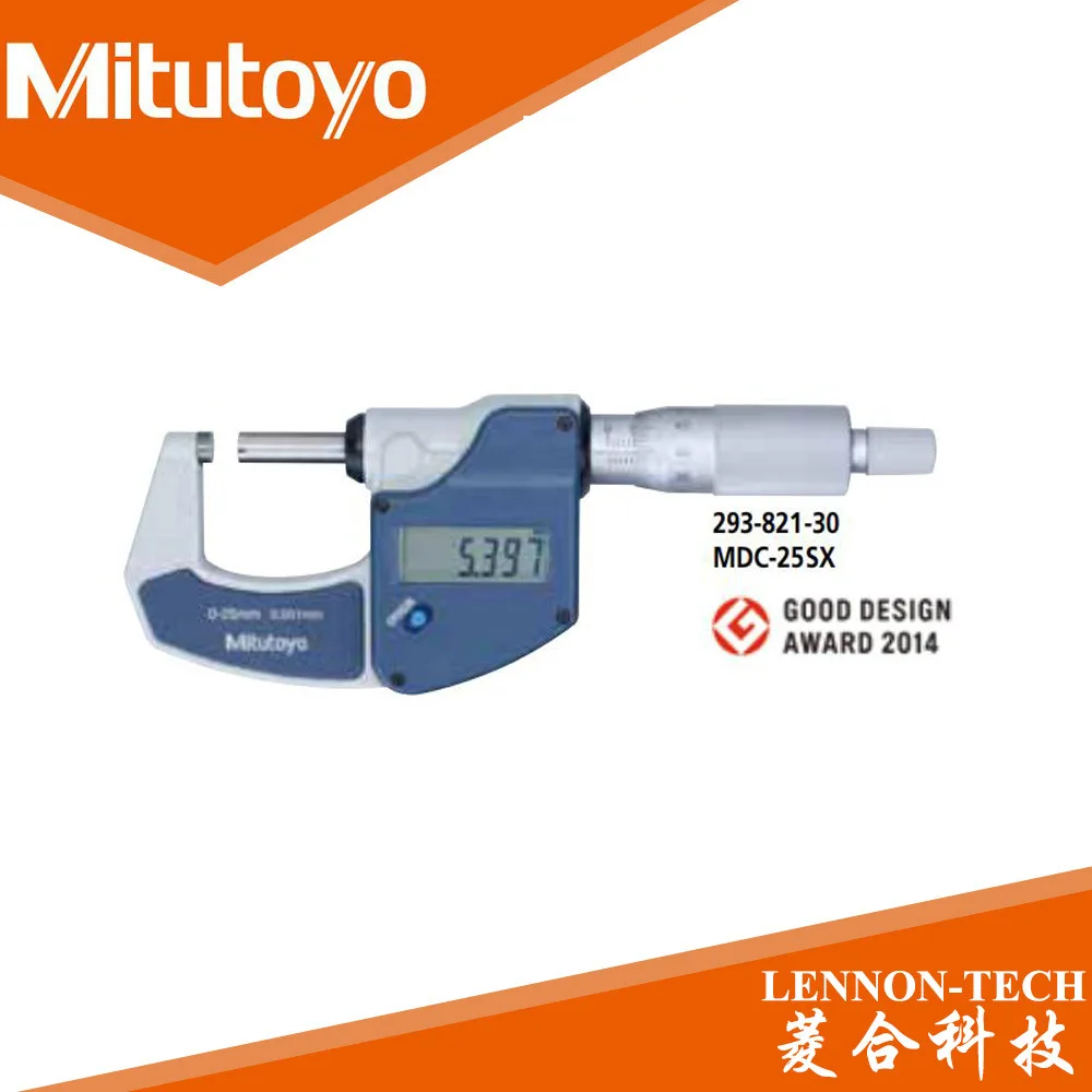 2025 Original Japan Mitutoyo 293-821-30 0 -25mm/1um Digital Display Outer Diameter Micrometer MDC-25SX