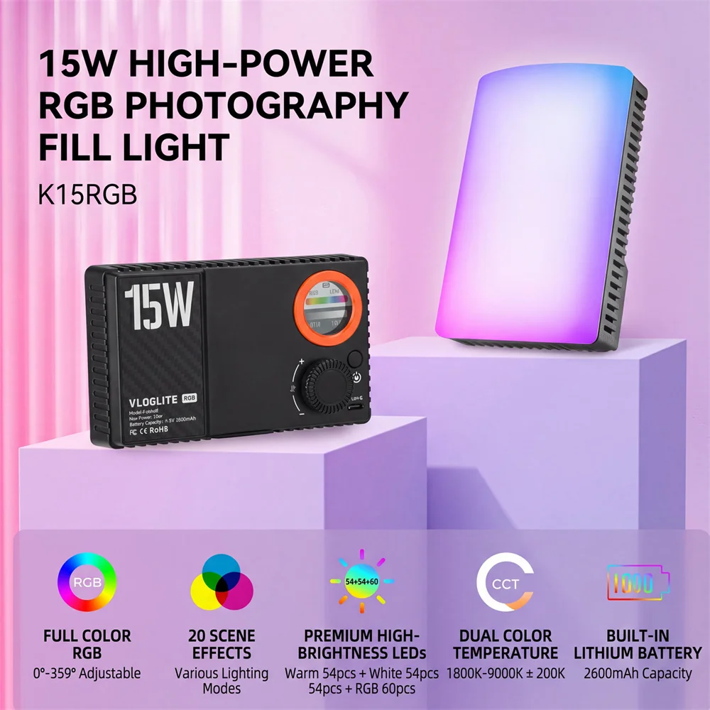 luz-led-de-video-de-alta-potencia-de-15w-25w-luz-de-relleno-para-fotografia-cct-de-1800k-9000k-20-efectos-de-escena-lampara-de-2600mah-para-vlog-y-transmision-en-vivo