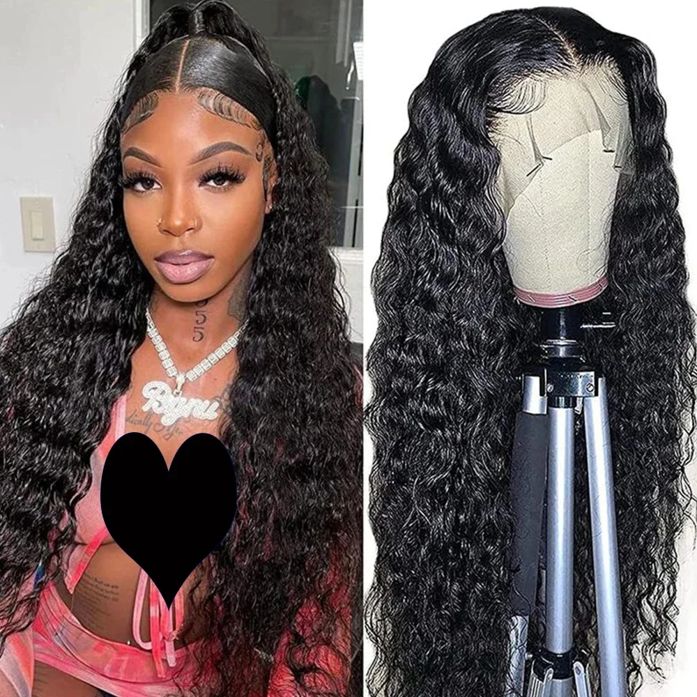 13x6 Hd Water Wave Ready to Wear Human Hair Wigs 13x4 Loose Deep Wave Brazilian Lace Front Wig Curly Wig For Black Women 40 inch