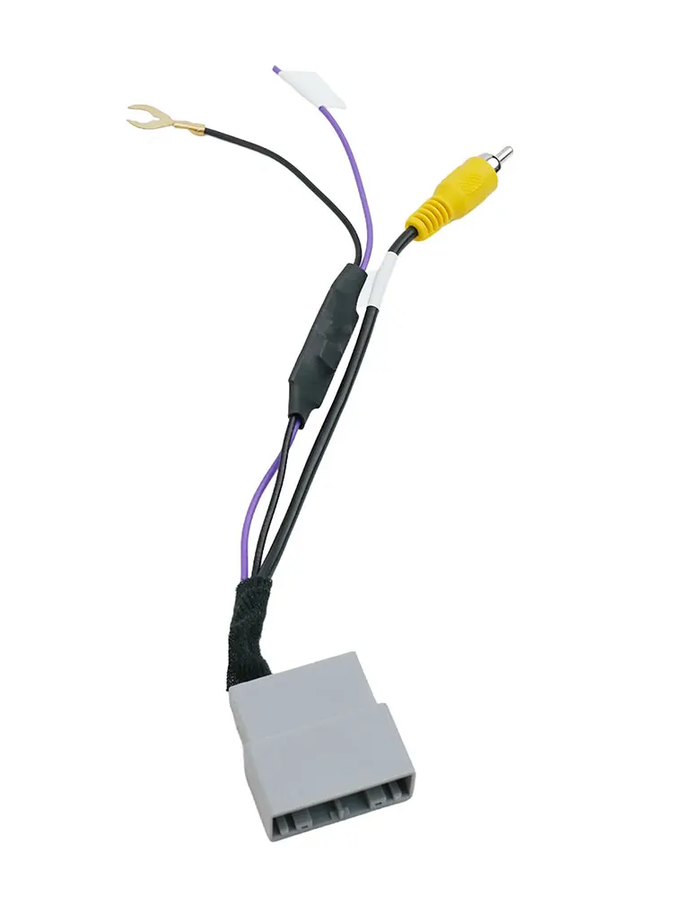 

1pc DC12V 24Pin Black Car Reverse Camera Retention Adaptor Cable Harness For Honda Quick Installation & Wear-resistant