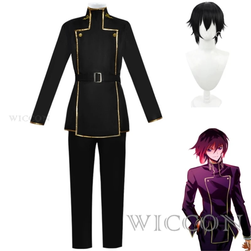 

КОД Аниме GEASS Lelouch of The Rebellion Lelouch Lamperouge Косплей Костюм Lelouch vi Britannia Парик Униформа Мужской Рождественский Костюм