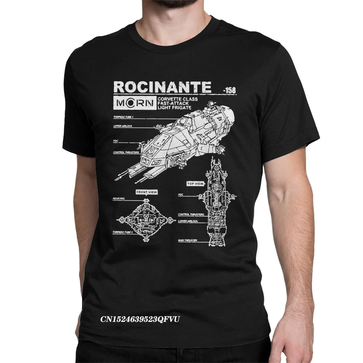 Rocinante Specs The Expanse Men\'s Tops T Shirts Mcrn Fashion Tee Shirt Harajuku Manga Tee Shirt Pure Cotton Original Clothes