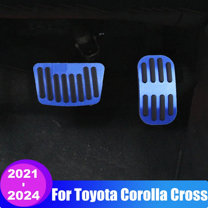 For Toyota Corolla Cross XG10 2021 2022 2023 2024 Car FootRest Pedals Fuel Accelerator Brake No Drill Cover Pad Accessories