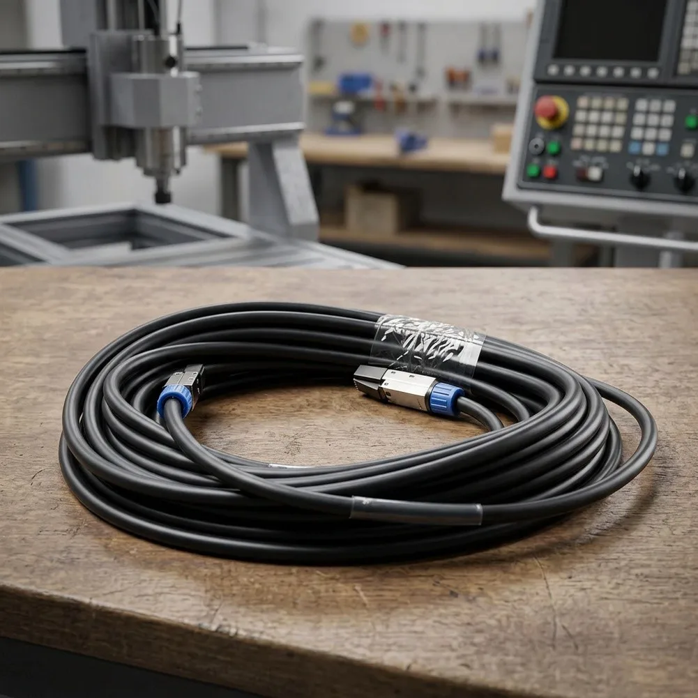 1pc CAT6 Shielded Ethernet Cable with Oxidation Resistant Gold Contacts for Engraving Machine Panel Saw Communication
