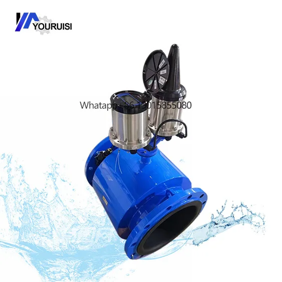 

Intelligent Electromagnetic Water Meter Stainless Steel Flow Meters for Conductive Liquid Measurement Lithium Battery Power