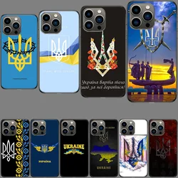New Ukraine Flag Phone Case For Apple Iphone 16E Capa 15+ 14 Plus 17 Air 16 Pro Max 12 Pro Cute 13 Mini Cover Shell