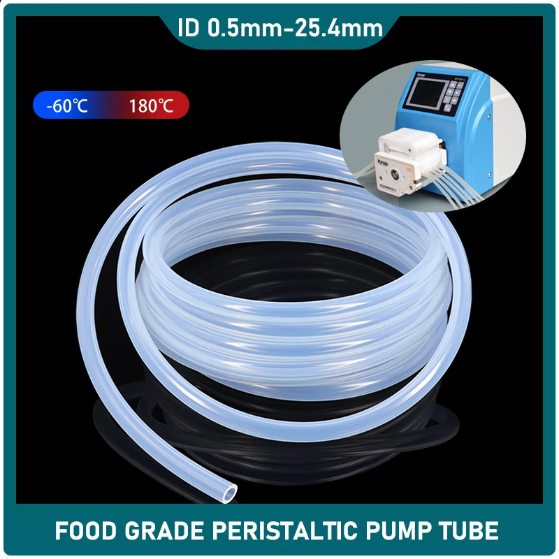 

Peristaltic Pump Silicone Pipe ID 0.5 ~ 25.4mm Food Grade Transparent High Temperature Corrosion Resistant Laboratory Hose