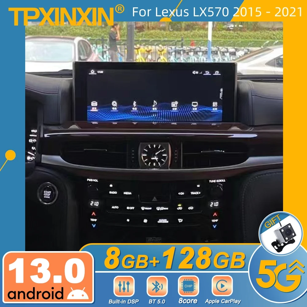 

For Lexus LX570 2015 - 2021 Android Car Radio 2Din Stereo Receiver Autoradio Multimedia Player GPS Navi Head Unit Screen