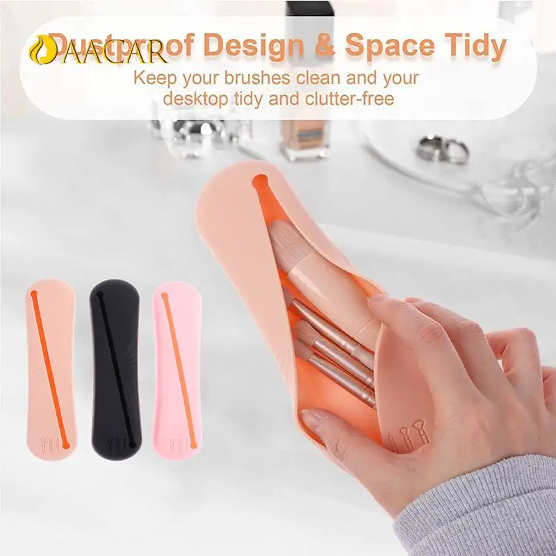 1 Máy Tính Di Động Công Suất Lớn Silicone Cọ Trang Điểm Túi Mỹ Phẩm Nhà Tổ Chức Du Lịch Cọ Trang Điểm Túi Đựng Dụng Cụ Trang Điểm