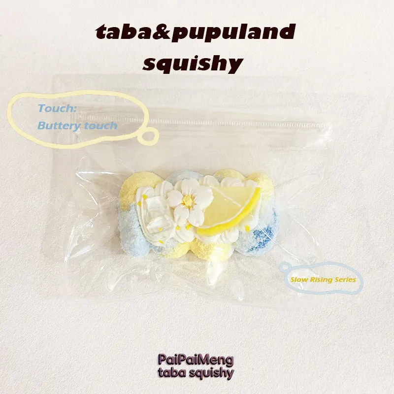 

1pc handmade soft toy with a buttery texture–shaped like a lemon sea salt cake, stress-relieving and made of food-grade silicone