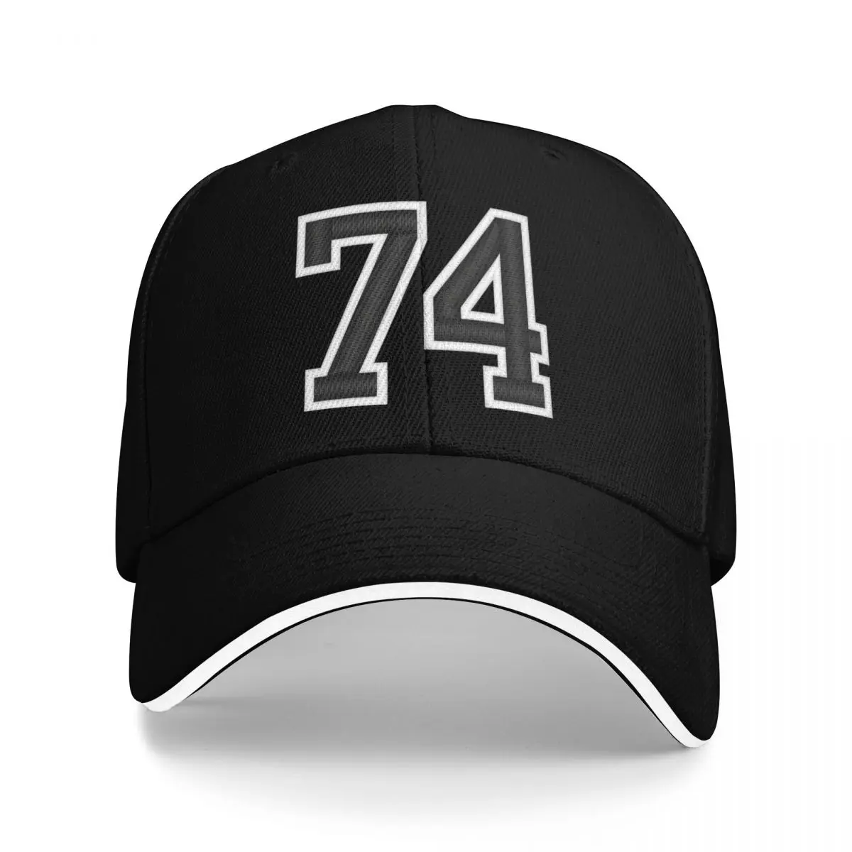 

74 Black Jersey Sports Number seventy-four Football 74 Baseball Cap sun caps Brand Man cap Caps For Women Men's