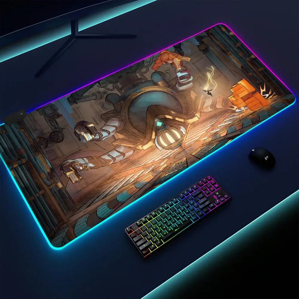 

Коврик для мыши Super Mio Memories In Orbit, игровой коврик, с подсветкой светодиодами, нескользящая основа, водонепроницаемый, большой настольный коврик, мягкая поверхность