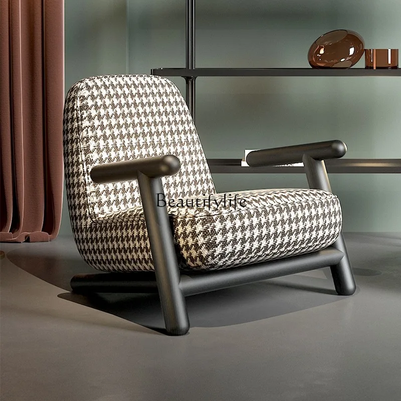 Houndstooth Single-Seat Sofa Chair Simple and Light Luxury Leisure Creative Sofa Chair