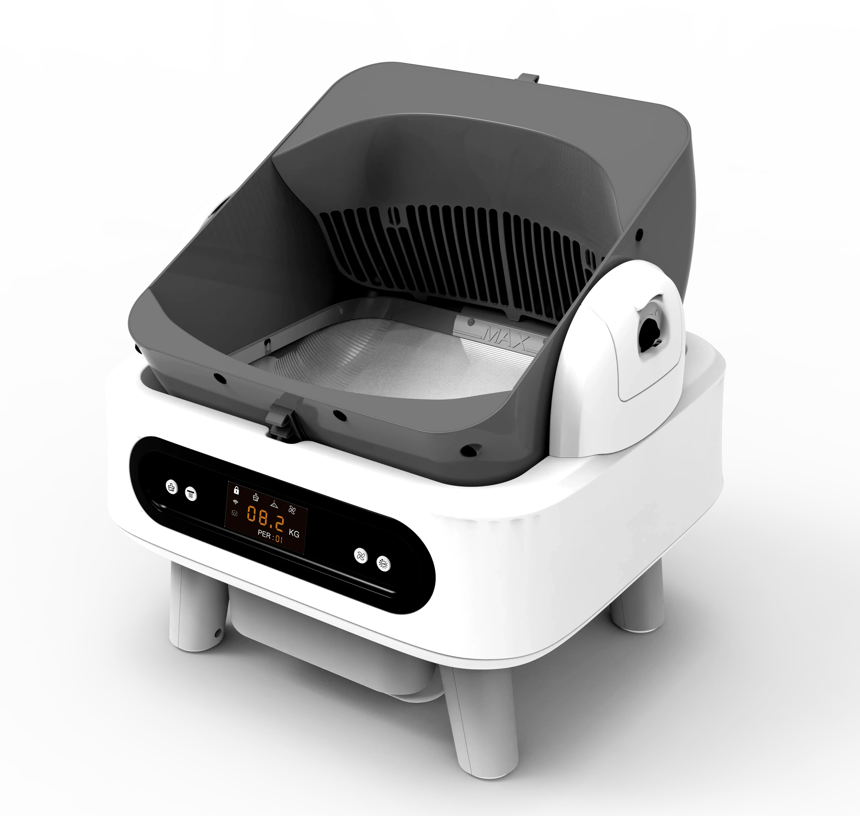 

OEM Electric Smart Fast Self-Cleaning Deodorizing Large-Space Toilet Tray with Automatic APP Remote Control Cat Litter Box