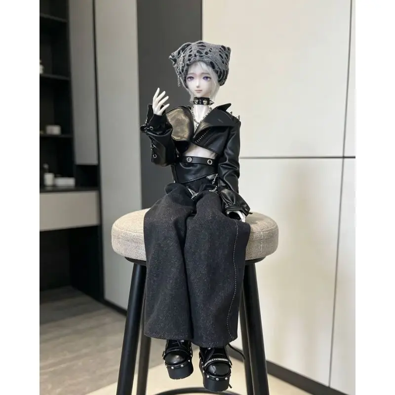 Shugafairy Thasmin 1/4 Scale Male Bjd Doll, punk Dark Muscle Youth Full Set Resin Ball‑Jointed Collectible Doll
