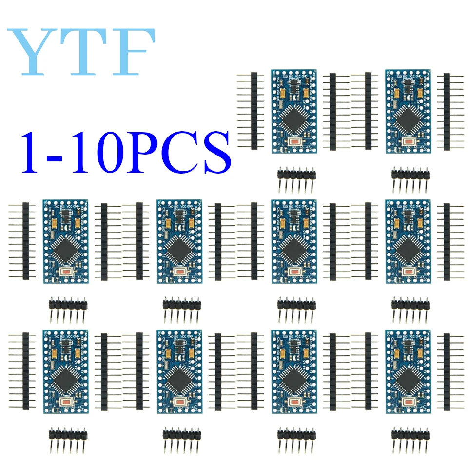 

1-10pcs Pro Mini 328 Mini 3.3V/8M 5V/16M ATMEGA328/ATMEGA328PB ATMEGA328P-AU 3.3V/8MHz 5V/16MHZ For Arduino