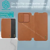 Nillkin For Samsung Galaxy A56 Qin Pro leather Case TPU border PU slide cover camera protective case phone case protective cover