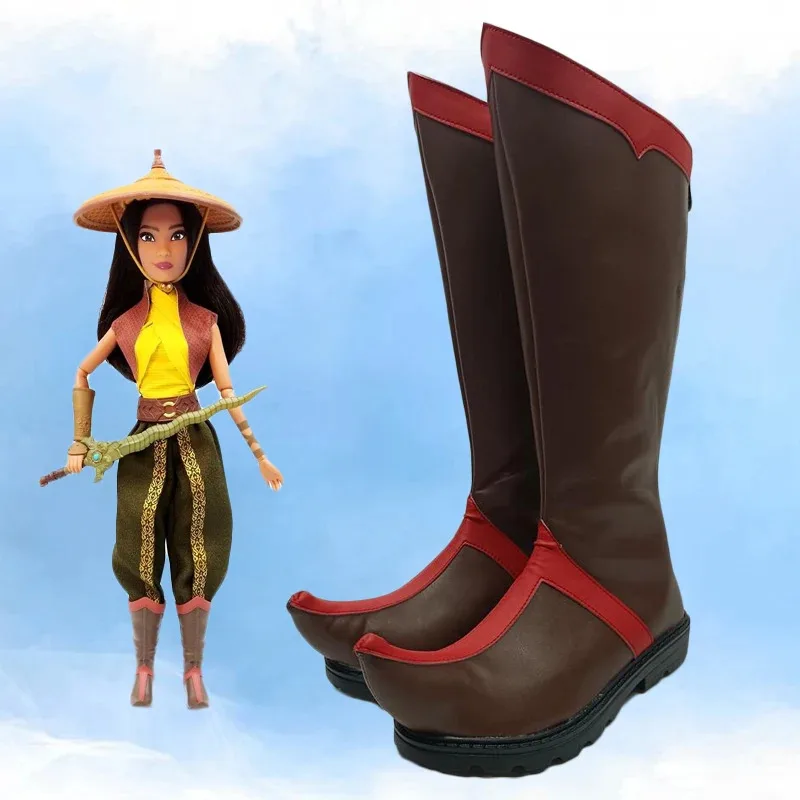 

RealCos New Anime Raya And The Last Dragon Raya Cosplay Shoes Boots Halloween Costumes Accessory Custom Made
