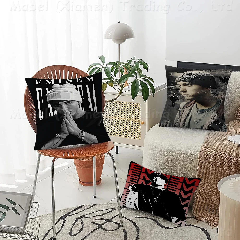 

The Famous American Rapper Eminem Pillow Cushion Cover Pillowcase Living Room Sofa Home Decor Customized