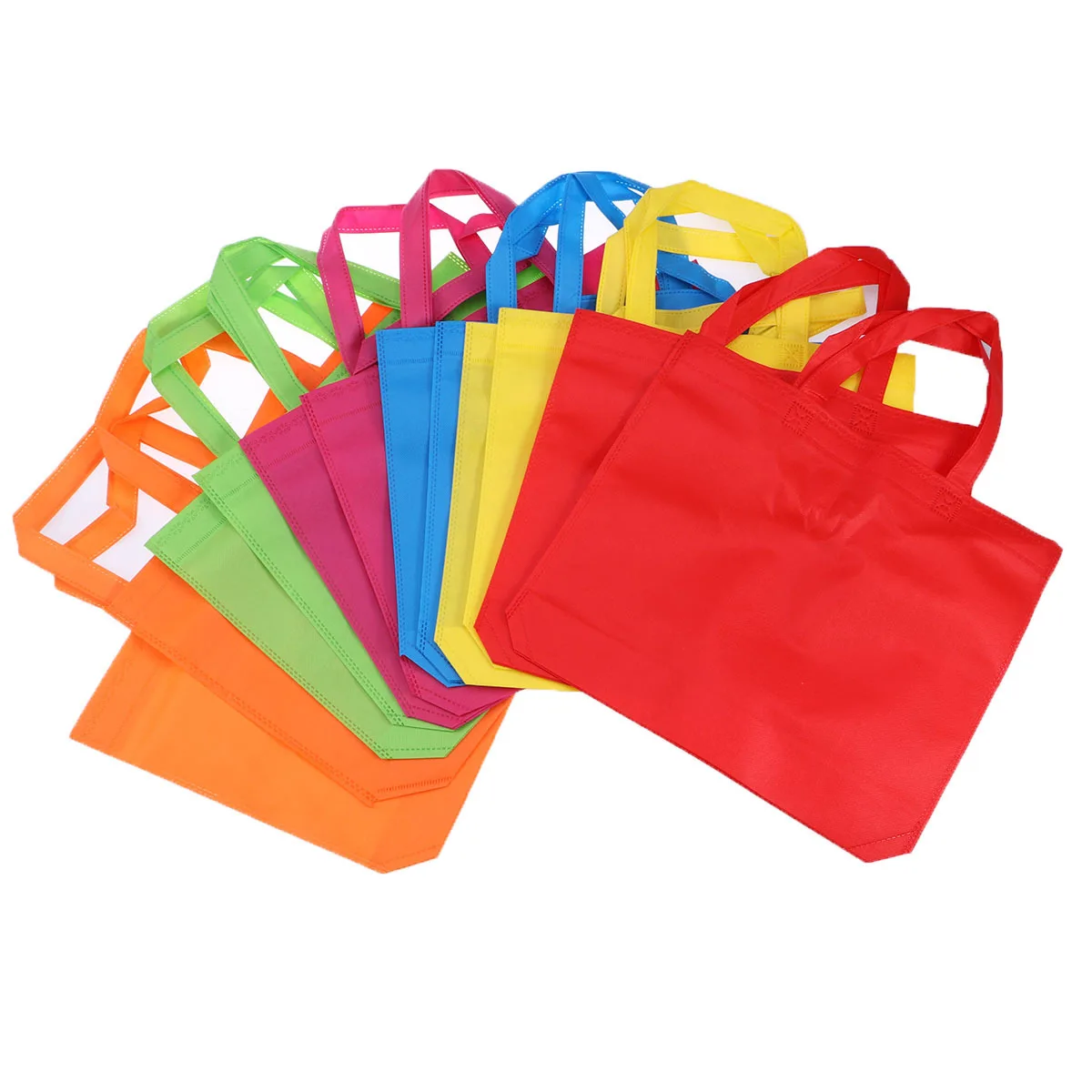 

24Pcs Party Gift Bags Reusable Non-Woven Tote Bag for Shopping Snacks Portable Handbag Pouch Favor Supplies