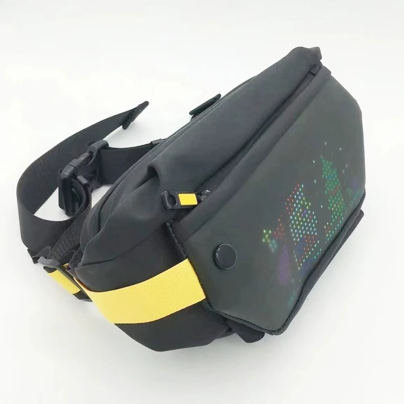 LED-scherm Sling Bag Pixel Art Daypack Waterdicht Verzacht PU-materiaal voor reclame Fietsen Wandelen Buiten Draagbare tas