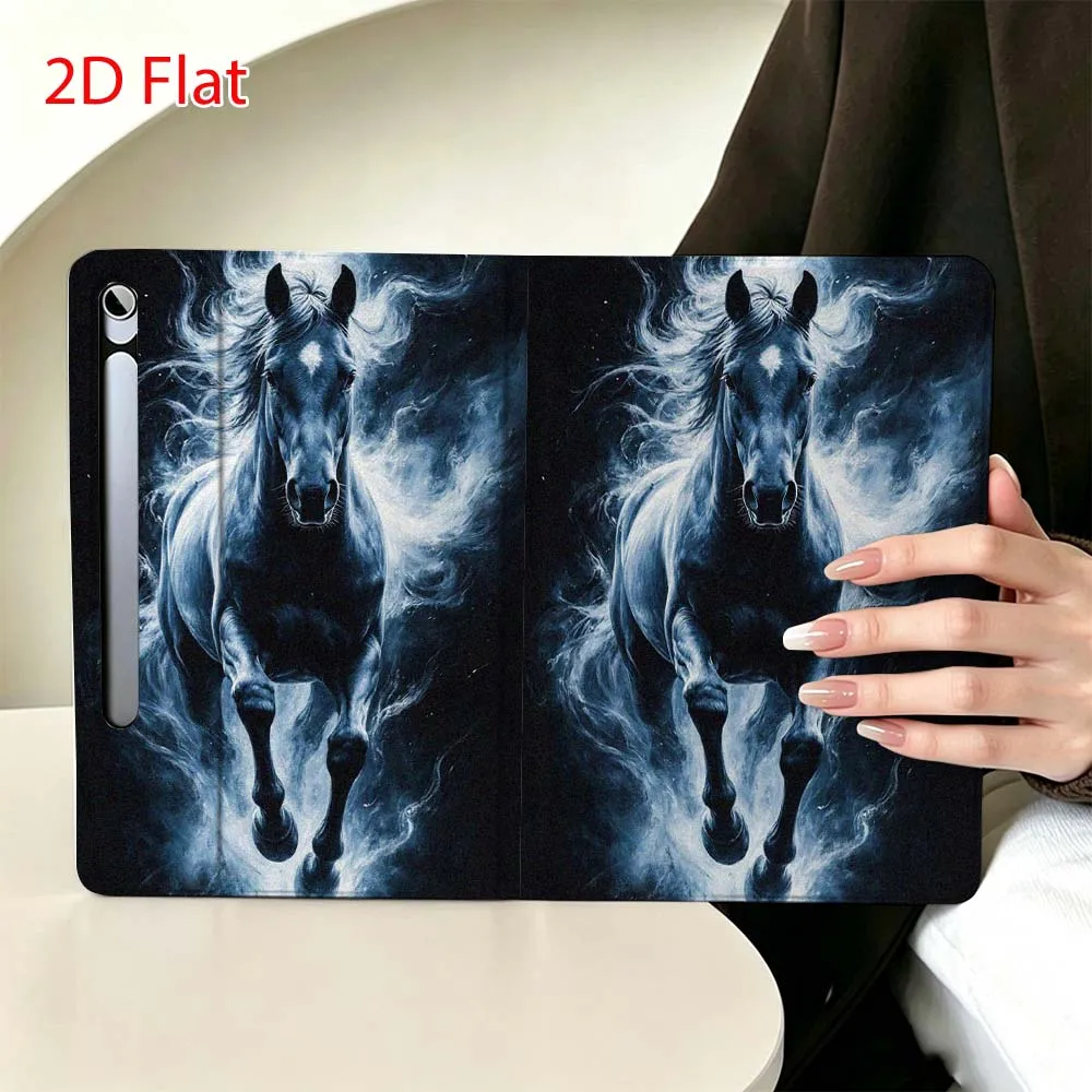 Running horse pattern For Samsung Galaxy Tab S11 S10 S9 S8 S7 S6 A9 A8 A11 Lite FE Plus Pen Tray Tablet Case Soft