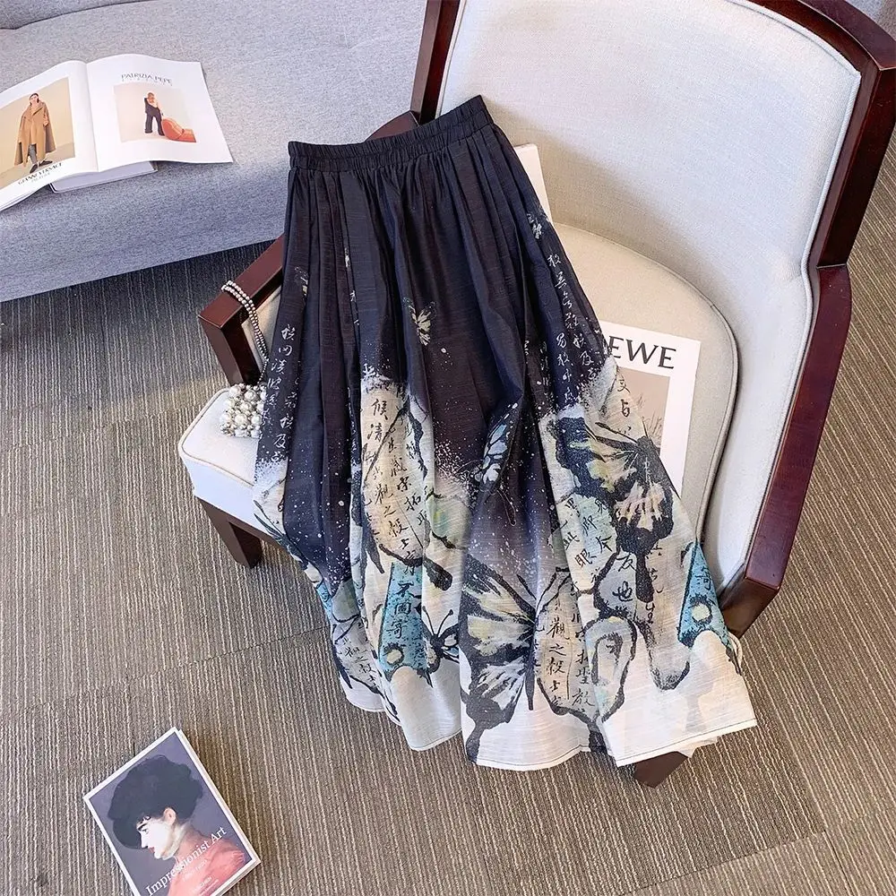 

plus Size Women's Autumn Casual Commuting Loose Comfortable Skirt Other Material 00% Suitable for Pear aped Body