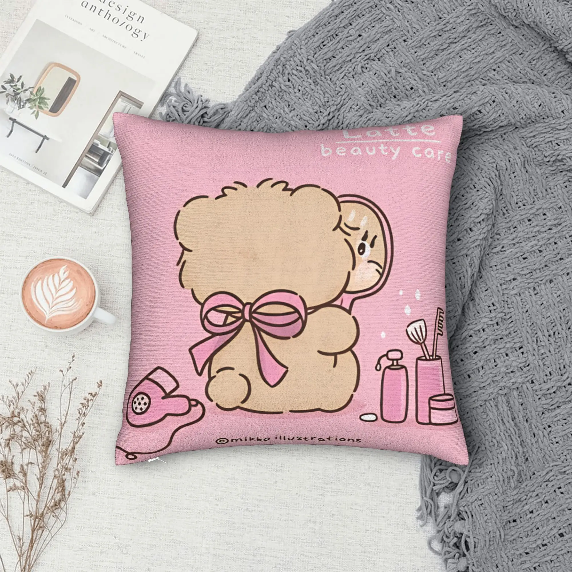 Mikkos Mousses Pillow Cover  Print Cushion Cover Morden Pillow Case For Sofa Couch Bed Living Room