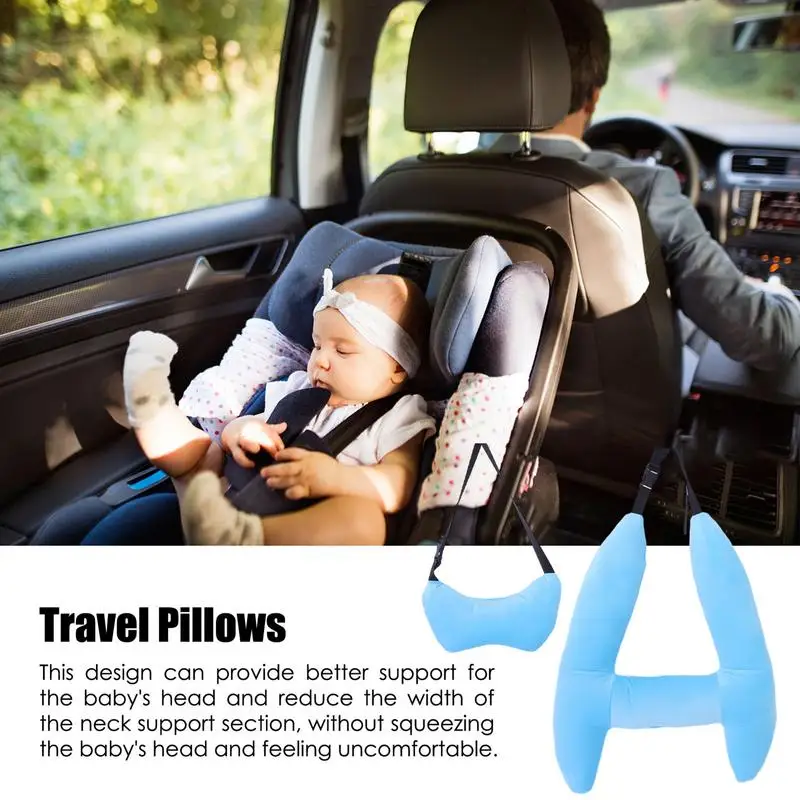 Car Sleeping Head Support H-shaped Car Sleeping Head Support With Headrest Children's Car Sleeping Headrest travel pillow