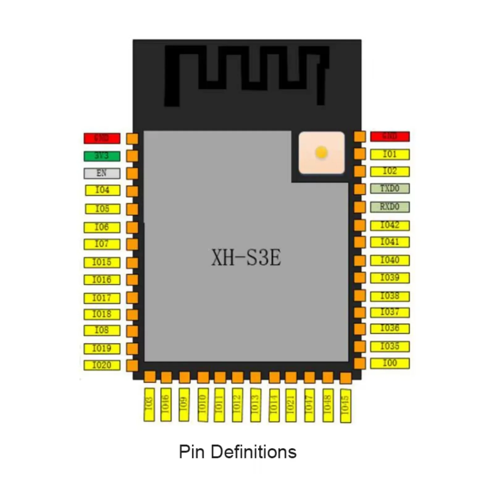 Modulo ESP32-S3-WROOM-1 XH-S3E N16R8 Wifi integrato + MCU dual-core Bluetooth 5.0 + scheda di sviluppo del sistema di dispositivi di masterizzazione
