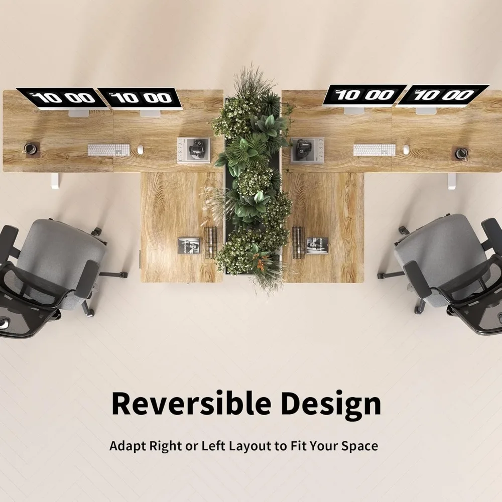 Bureau debout en forme de L, hauteur réglable, bureau d'angle électrique, Table d'ordinateur assise de 63x55 pouces avec épissure