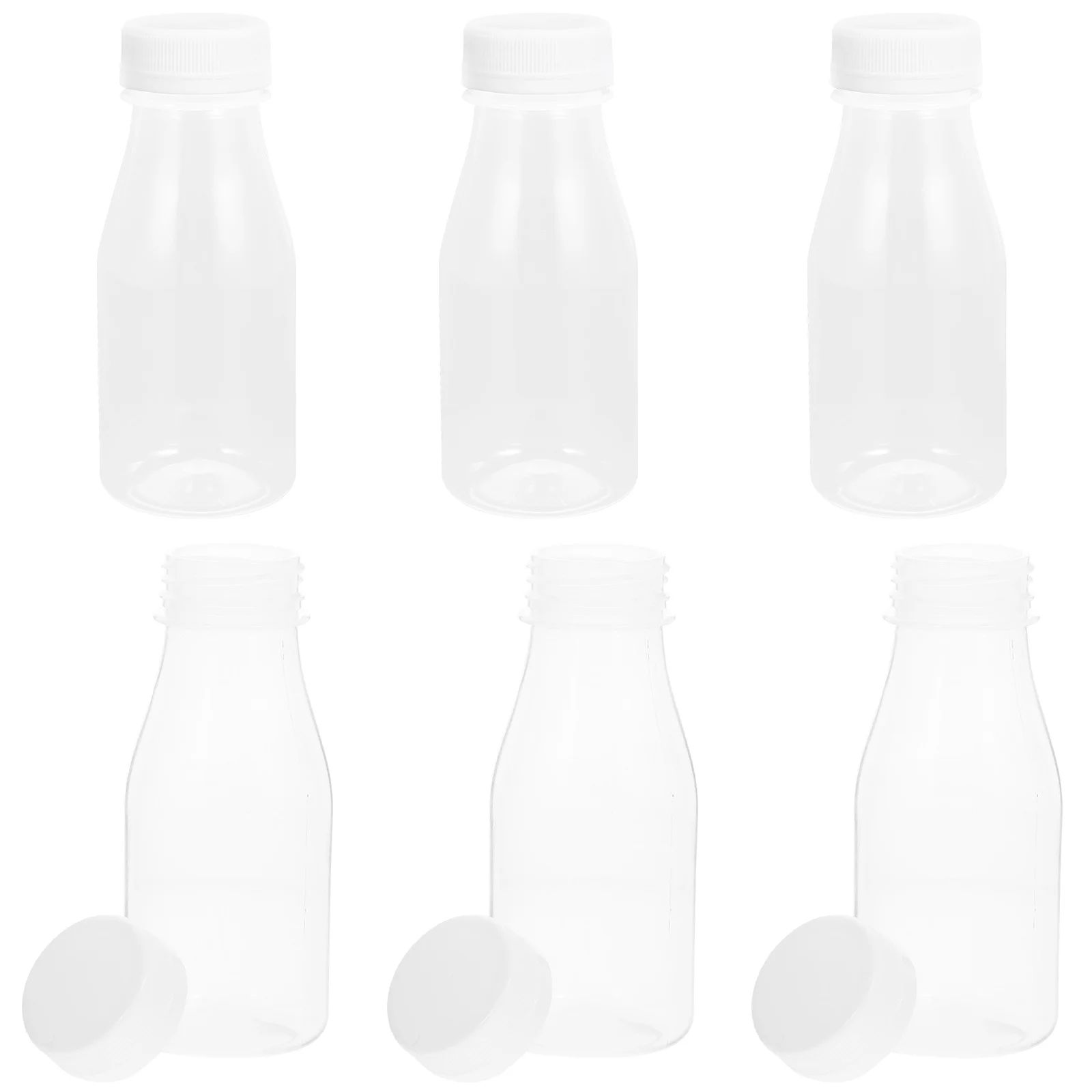 

6 Pcs Juice Bottling Clear Water Bottle Cold Bottles Iced Coffee Transparent Packing Pp Milk Small Summer