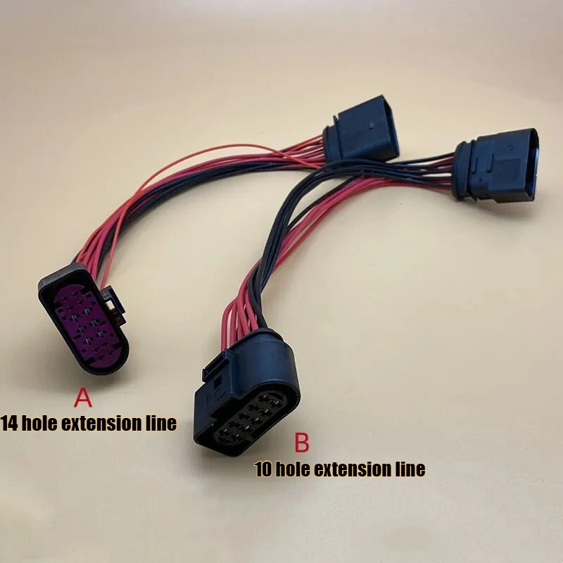 Fit for A3 A4 A6 Q3 Q5 Q7 Car Xenon Headlight Assembly Plug Socket Extension Harness Automobiles Parts Accessories