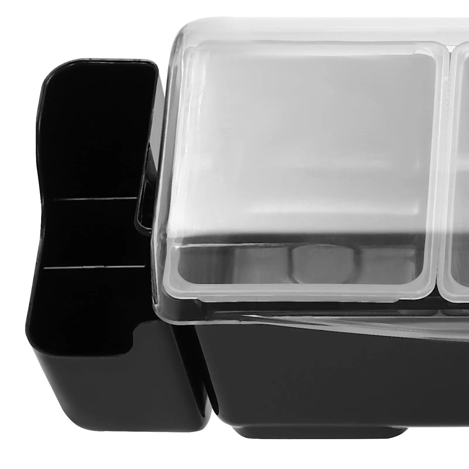 Organizador removível de frutas, dispensador de condimentos, para restaurante, suprimentos, recipiente de servir condimentos refrigerado a gelo com flip-t