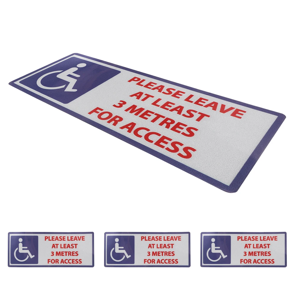 

4pcs Warning Sticker Safety Reflective Handicap Disabled Sign Wheelchair Label Traffic Signs Self Adhesive Decal