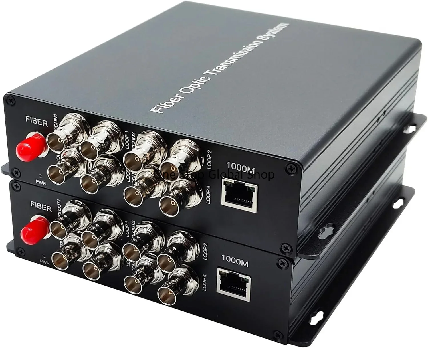 Broadcast Grade 4 Channel SDI Over Fiber Optic Extenders Video Ethernet to Fiber Media Converter LC