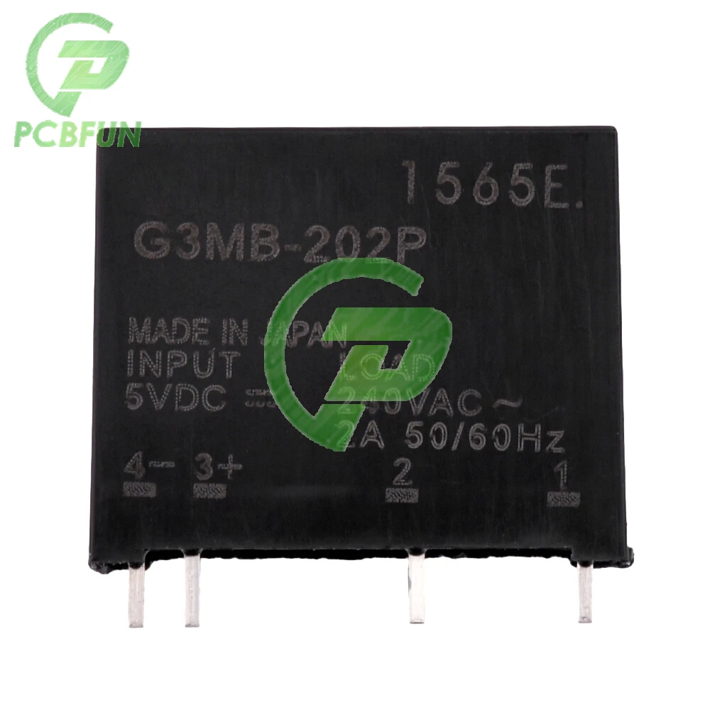 1 pièces G3MB-202P 5V Module de relais G3MB 202P DC-AC PCB SSR en 5V DC sortie 240V AC 2A relais à semi-conducteurs minuterie relais de retard Module