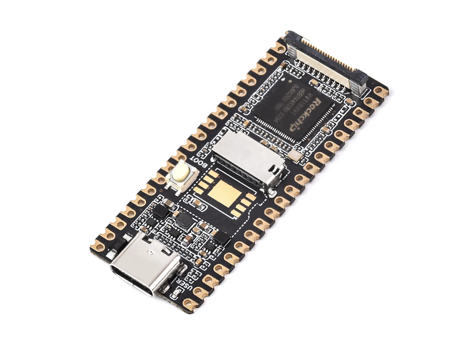 LuckFox Pico Plus RV1103 Linux Micro Development Board, Integrates ARM Cortex-A7/RISC-V MCU/NPU/ISP Processors, Pinheader Option