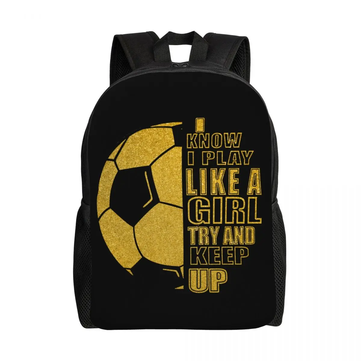 Personalized We Play By Our Own Rules Backpack Men Women Basic Bookbag for College School Sports Lover Soccer Balls Bags