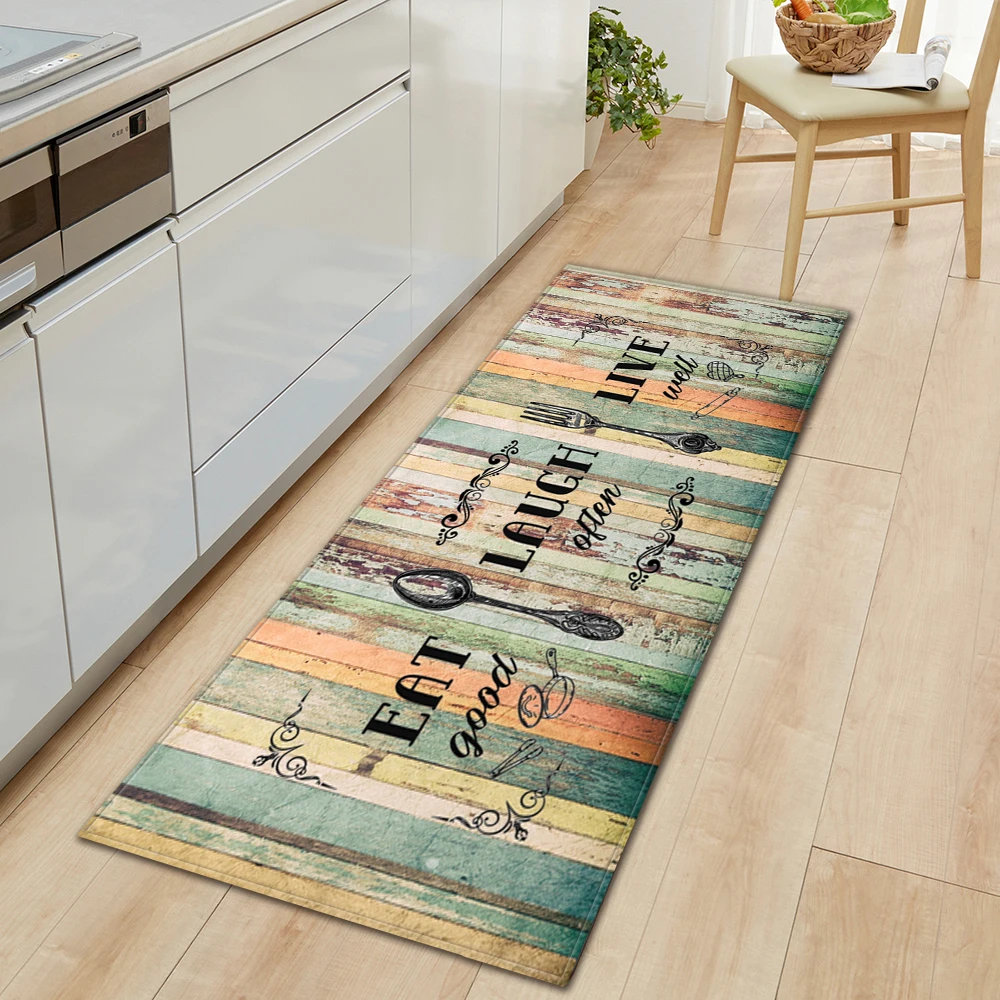 Kitchen Floor Mat Bath Entrance Doormat Home Living Room Bedroom Decoration Carpet House Balcony Hallway Door Anti-Slip Foot Rug