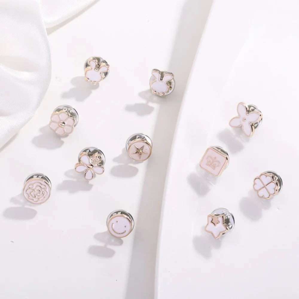 Broches à boutons en biscuits perle anti-absorbe ouissement, vêtements partenaires, prévention de l'exposition accidentelle, épingles à broches, poignées, étoile amovible