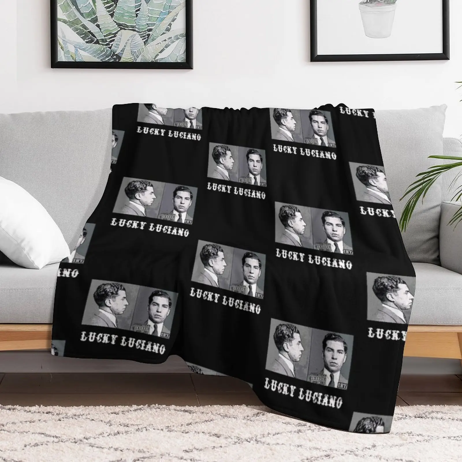 Lucky Luciano Throw Blanket halloween Blankets Sofas Of Decoration For Sofa Thin Blankets