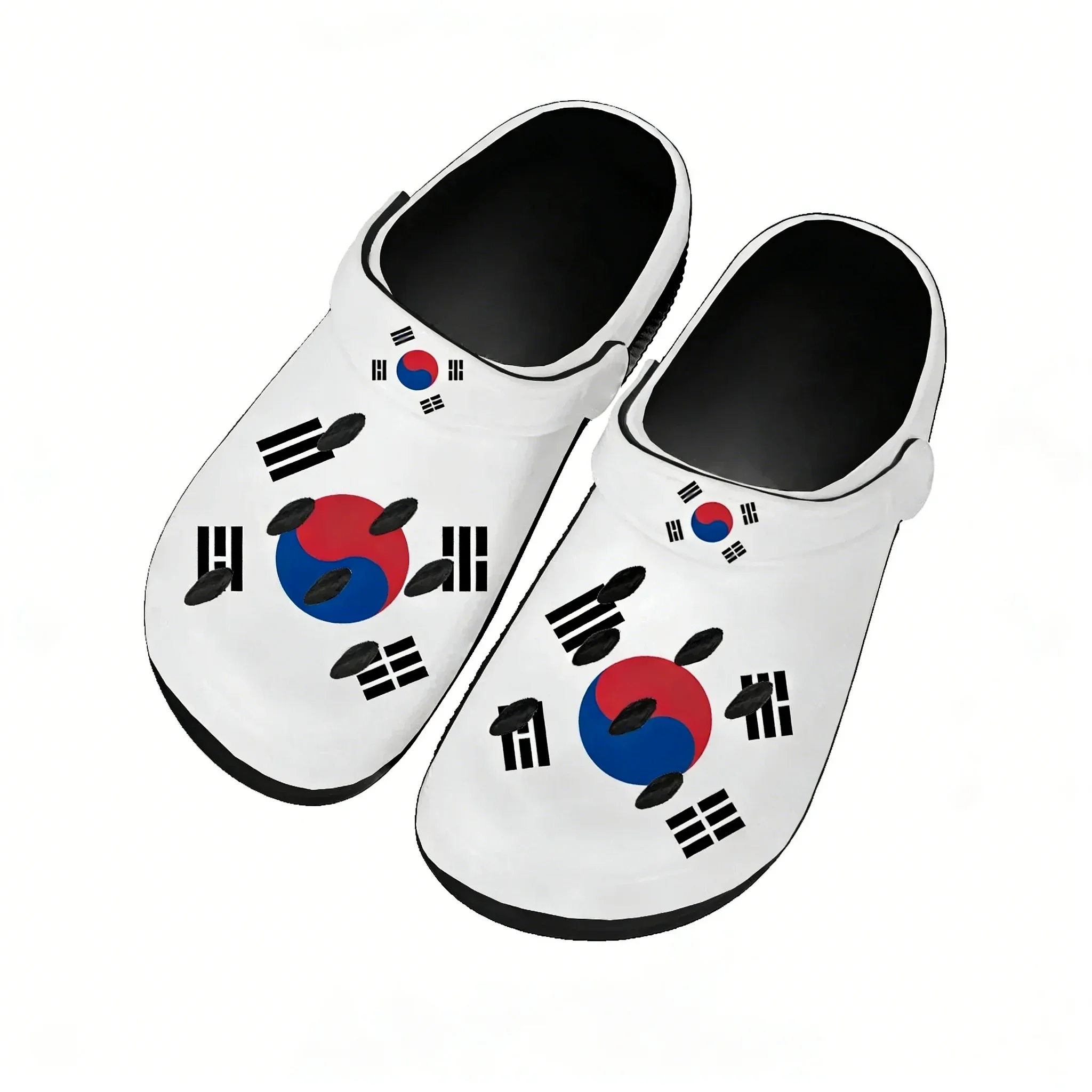 

South Korea National Flag Water Shoes Men Women Comfortable Home Garden Clogs Customizd Sandals Beach Breathable Hole Slippers